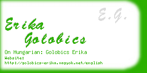 erika golobics business card